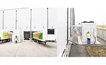 An Azane low-charge air-cooled ammonia chiller.