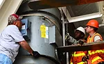 replacing an exhaust fan at Barksdale Air Force Base