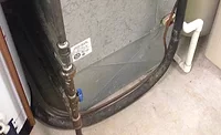 FIGURE 1 The cabinet of a 3-ton, split-type air conditioning system with the A-coil in the plenum of the furnace.