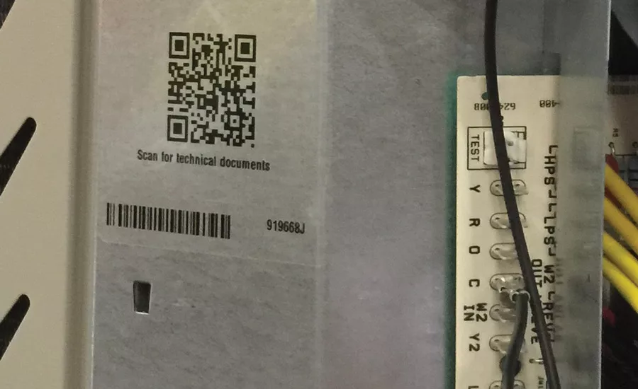 Nortek is now putting QR codes on all its equipment