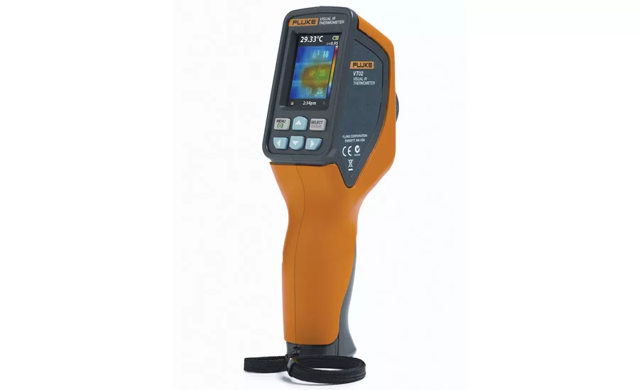 Fluke’s VT02 utilizes hyper-thin pyroelectric technology to create an array dense enough to create an infrared heat map.