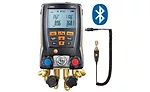 Testo’s 557 Digital Manifold with remove vacuum probe and Bluetooth automatically selects the evacuation mode as soon as the user connects the vacuum probe.