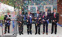 GRAND OPENING The ribbon-cutting ceremony at Emerson’s Helix on the University of Dayton campus