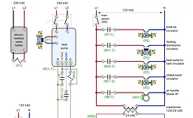 FIGURE 1: An electrical schematic for the cooling mode of the system.