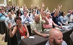 Attendees at the MCAA Conference get interactive during a break out session.