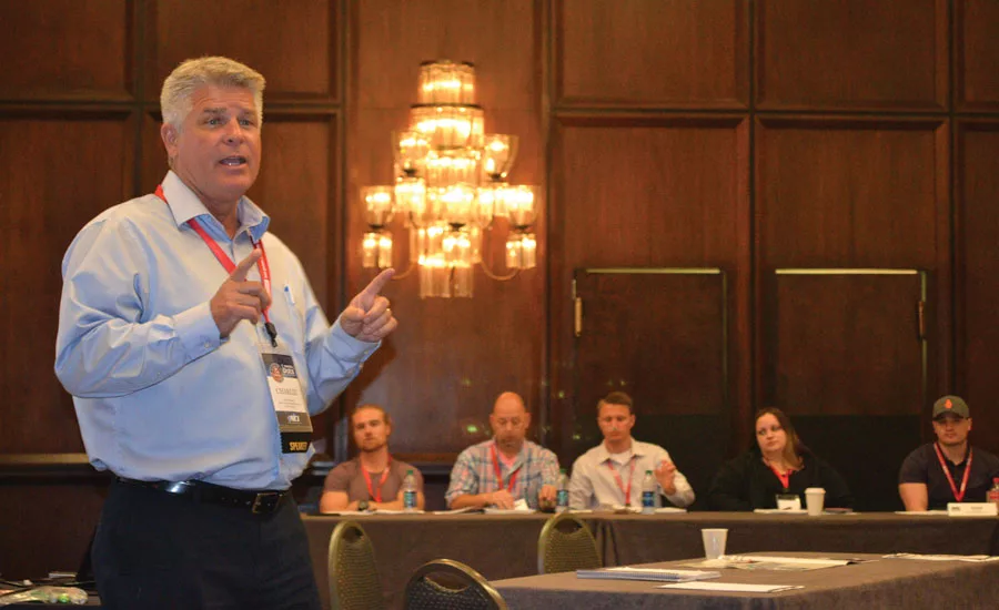 Charlie Dieringer, owner, Air Force 1 Heating & Air Conditioning, Canyon Lake, California leads a workshop on how to sell complete system renovations using NCI’s Comfort Analysis during the annual Summit Conference.