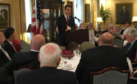 U.S. Rep Todd Young, R-Indiana, speaks to HARDI members at the Capitol Hill Club during the 2016 Congressional Fly-In.