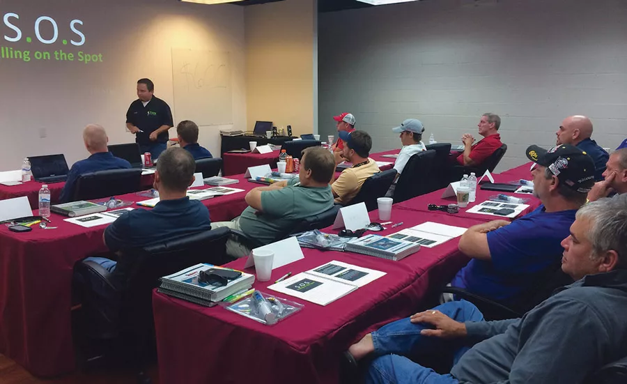 Matt Koop, senior trainer, The New Flat Rate, leads a session on the company’s menu pricing approach to HVAC sales.