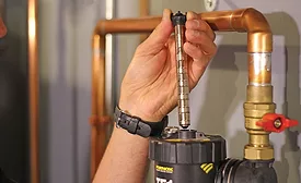 Fernox’s TF1 Total Filter uses a magnet to attract metal fragments and keep them from circulating within hydronics systems.
