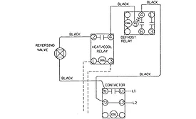 Partial diagram of heat pump electrical system