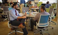 Keith Mercurio, director of training for Nexstar Network, leads an on-site boot camp training session.