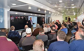 Young Supply Co. holds a training session for its customers in partnership with Rheem Mfg. Co. on its mobile demo trailer.