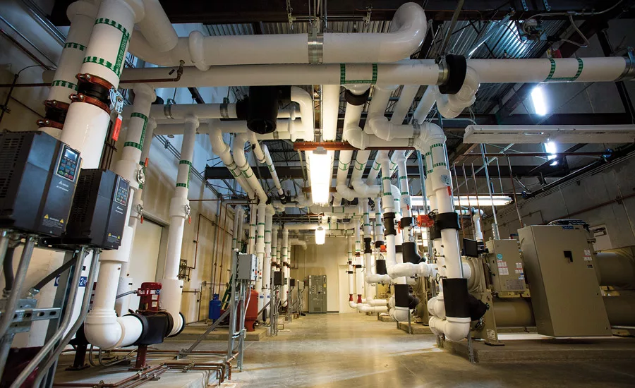 Delta Products Corp.’s new net-zero-energy headquarters feature Delta’s own variable frequency drives (VFDs) throughout the building, including in the building’s elevator and geothermal systems. Photo Courtesy of Delta Products Corp