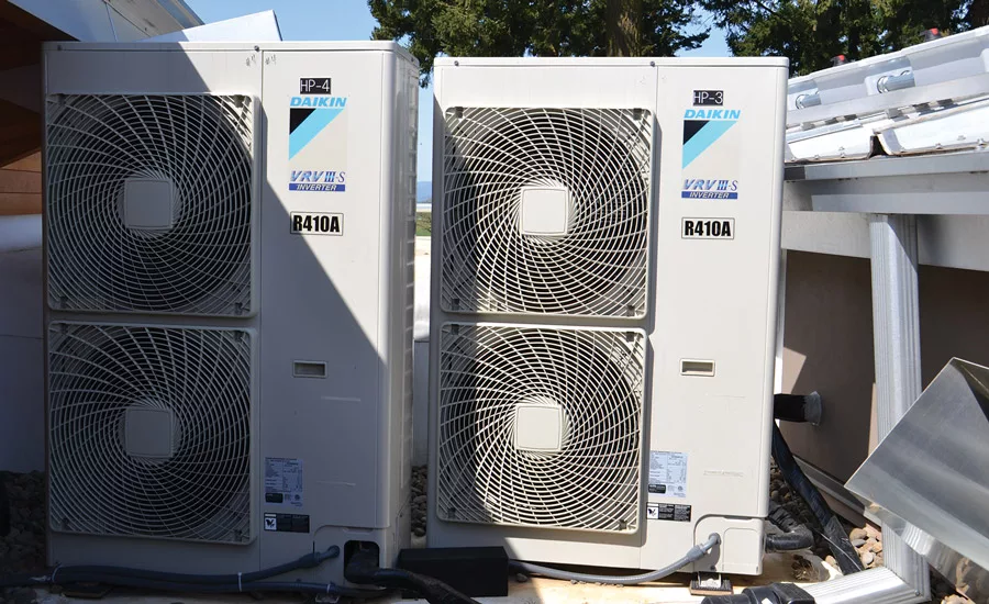 The Stoller Family Winery in Dundee, Oregon, installed a net-positive-energy tasting room in fall of 2012 using a Daikin VRV heat pump system.