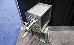 Colmac Coil Mfg. Inc. displayed its all-welded, stainless-steel coils. The coil on the bottom, designed for CO2 systems, can handle a pressure of 2,000 psi.
