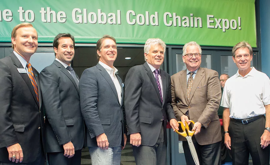 Preparing to cut the ribbon on the inaugural Global Cold Chain Expo