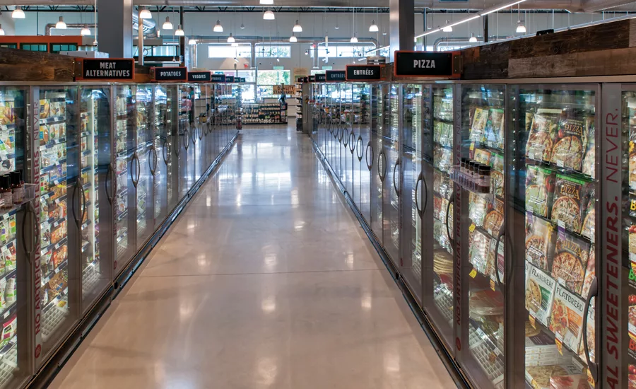 The frozen food aisles in modern supermarkets are marvels of technology. Photo courtesy of Zero Zone, Inc.