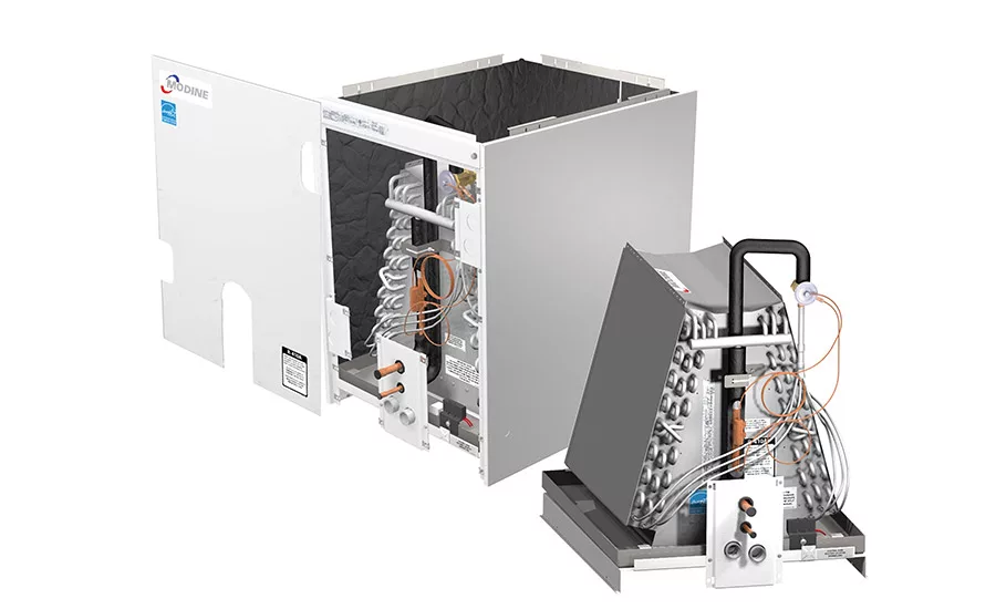 Modine: GS/ES split geothermal system with matching GA/EA air handler or cased/uncased air coil