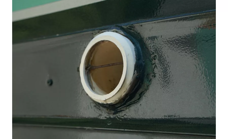 a vent with a wire across it to prevent nest building