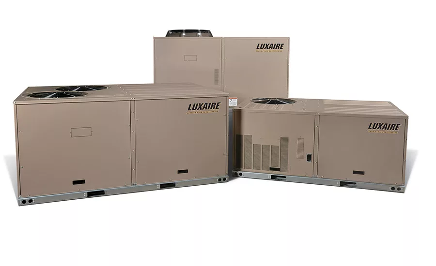 Luxaire: Eclipse™ packaged heat pumps: XYE04-09 (mid-efficiency heat pump) and XXE12 (standard efficiency heat pump)