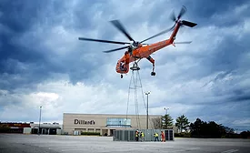 Helicopter rooftop air conditioner