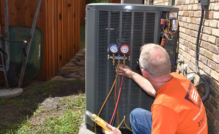 attaching refrigerant gauges