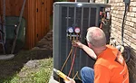 attaching refrigerant gauges