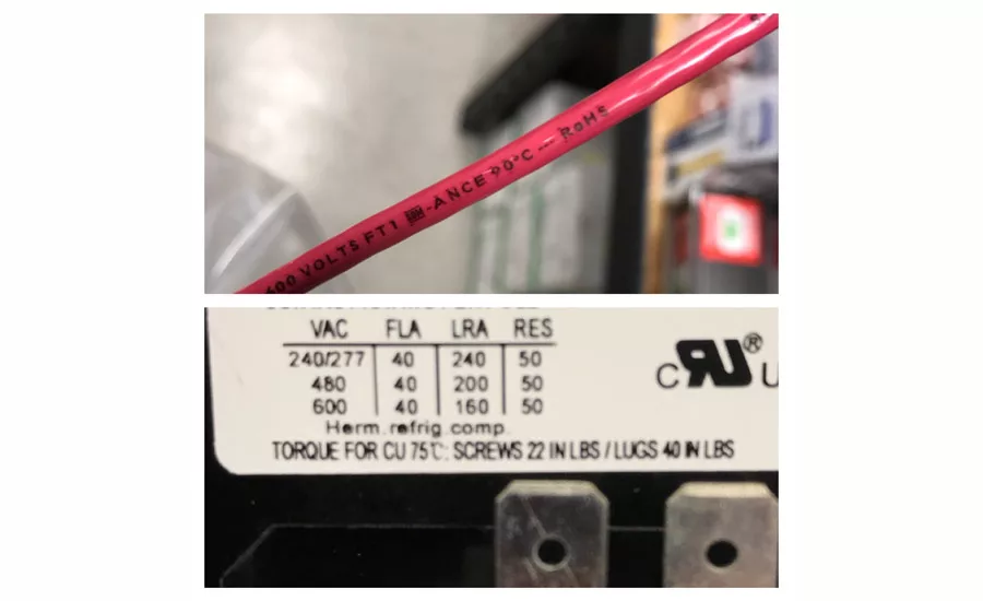 wire and contactor