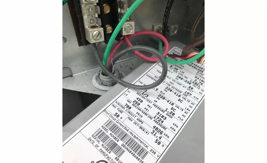 No. 10 wire on a 50-amp breaker