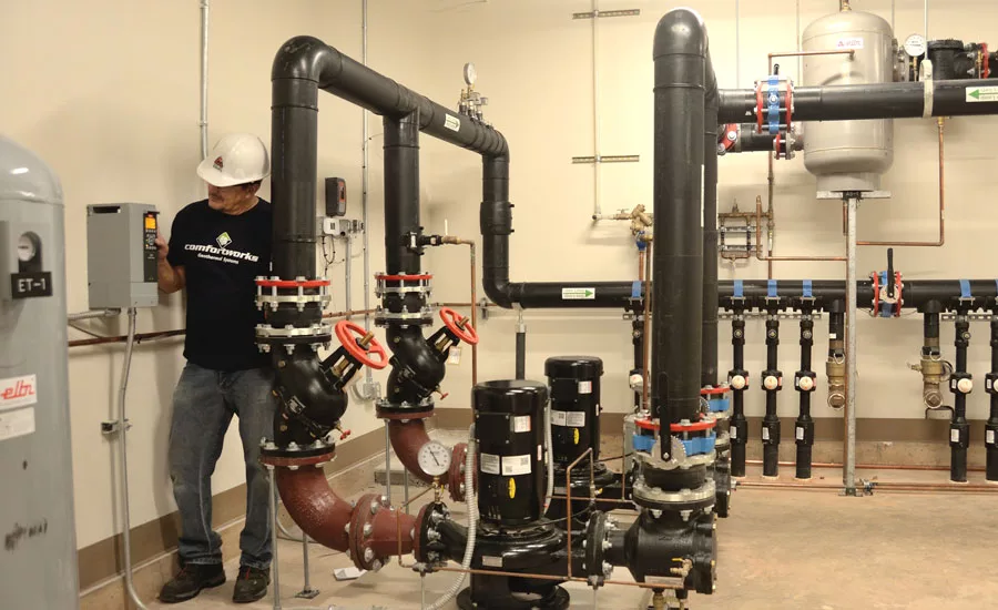 geothermal pump room