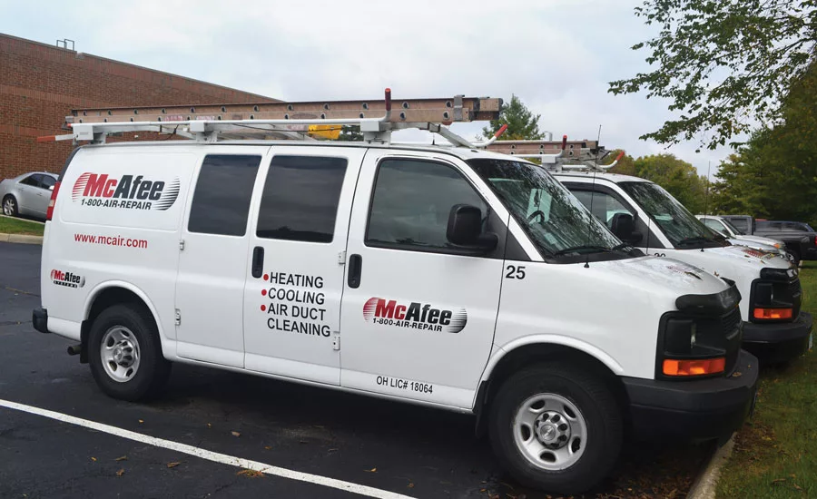McAffee hvac service van
