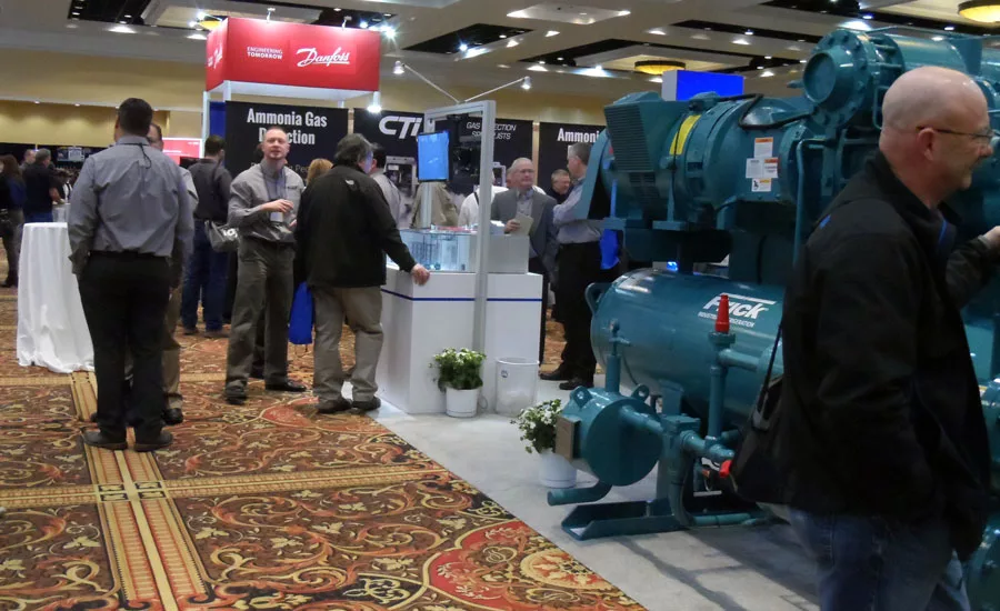 IIAR conference included a busy expo floor that allowed attendees to interact with a wide array of exhibitors - ACHR
