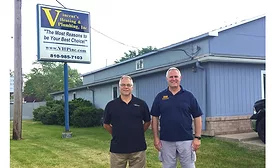 David Squires (left), president, Online-Access, and his brother, Daniel Squires (right), president, Vincent’s Heating & Plumbing in Port Huron, Michigan, are business partners and friends. - The ACHR News