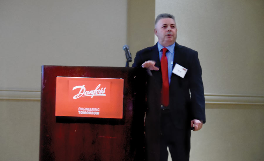 MEGATRENDS: Peter Dee from Danfoss talked about three megatrends that will impact the commercial refrigeration industry — electrification, digitalization, and urbanization. - The ACHR News