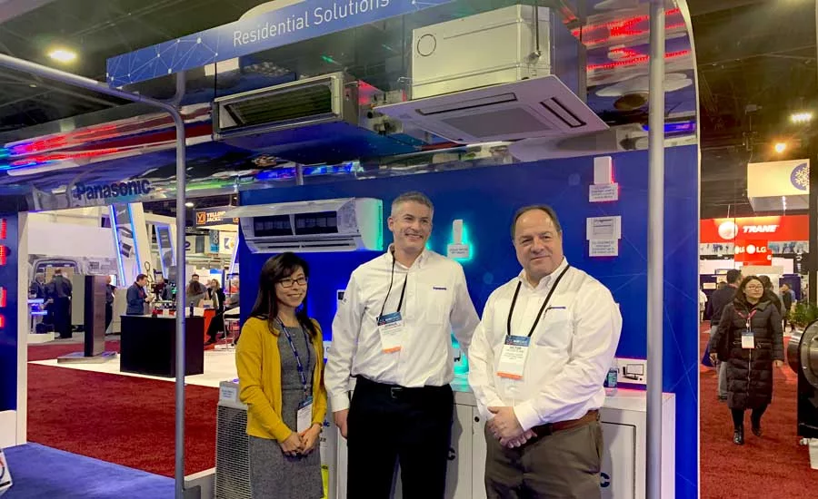 Panasonic - Senior product manager, Victor Flynn (right), said utilities are offering incentives for air-source heat pumps to meet decarbonization and zero-net energy strategies. - The ACHR News
