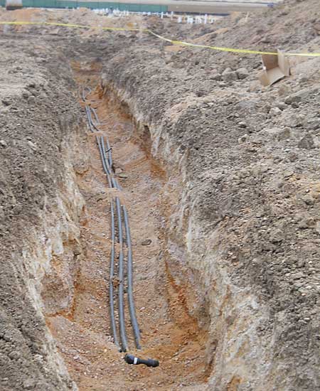 Installation of a horizontal ground loop system 4 to 6 feet underground. - The ACHR News