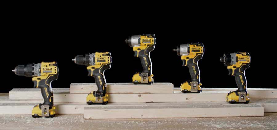 The 12V MAX Xtreme Subcompact Series of tools from Dewalt.