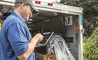 The Aeroseal trailer is a simple physical addition for service teams to deploy the duct-sealing technology in the field.