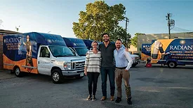 Brad Casebier (right) and his HVAC team.