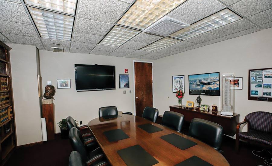 Meeting rooms in the 71,000-square-foot building.