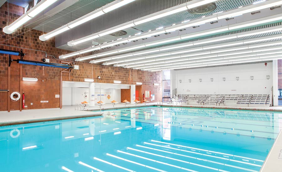 Borough of Manhattan Community College’s aquatics center.