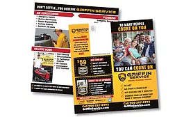 Marketing for HVAC Direct mail pieces.