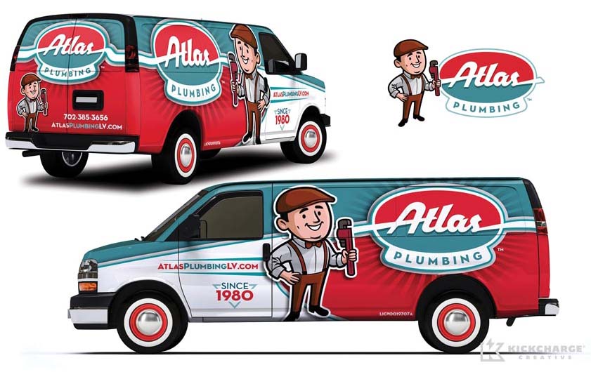 Atlas Plumbing van.