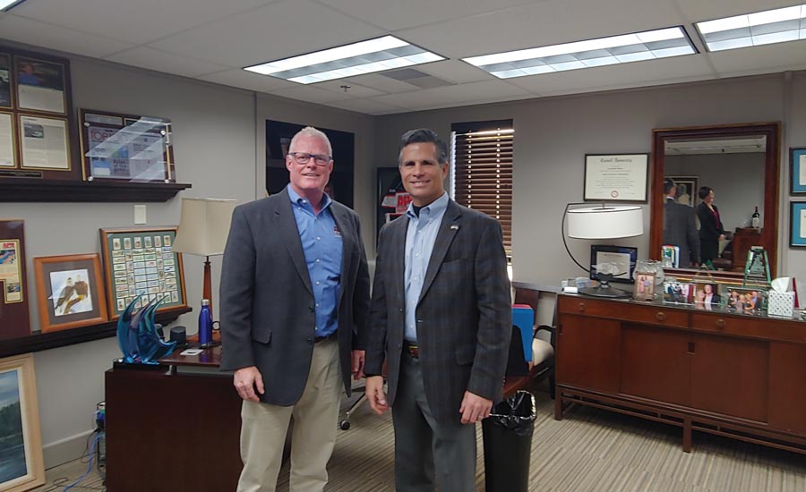 Rep. Dan Mesuer (PA-9, pictured right) received greetings and the full tour, along with conversation about the issues of the day, at APR Supply Company’s 272,000-sqare-foot facility in Lebanon, Pennsylvania.