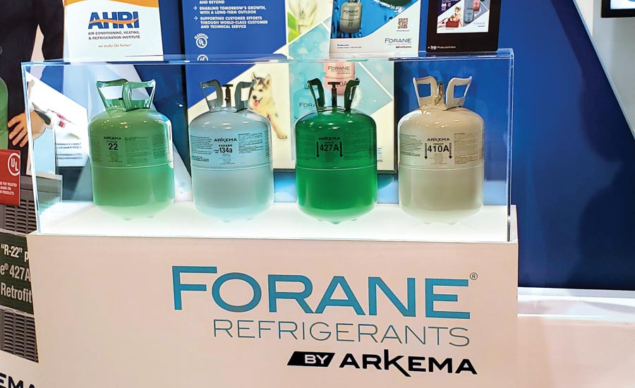 From left to right, Scot Swan, Katy Trosini, and René Molina were ready to answer all refrigerant-related questions at the Arkema booth.