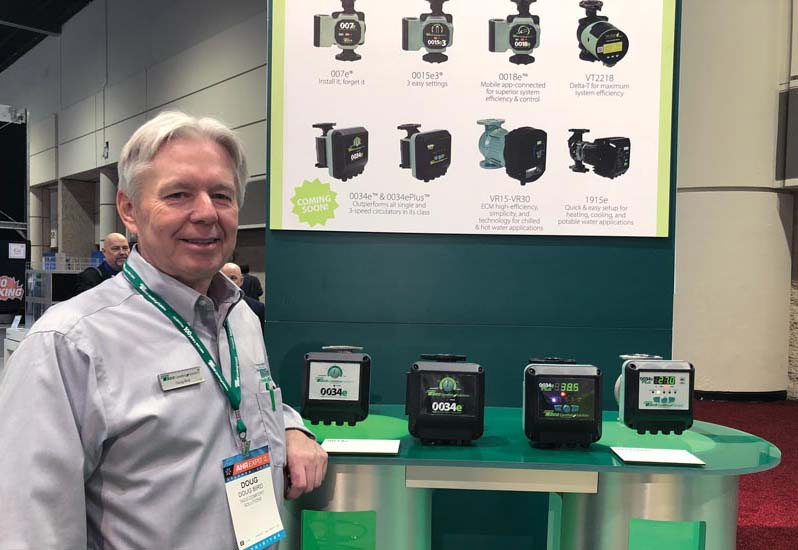 Doug Bird, product manager of water circulation, Taco, explained 180-watt 0034e™ and 0034ePlus™ 180 models.