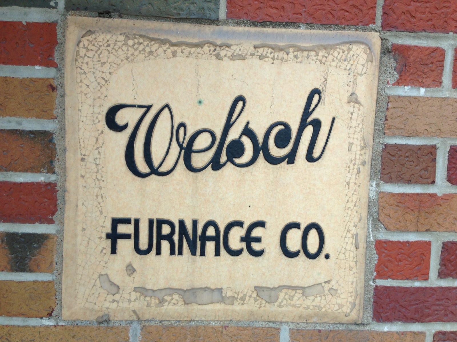Stone at the former Welsch storefront.