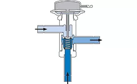 An internal cut-away of the low ambient control valve.