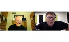 Rodney Koop, left, CEO of The New Flat Rate, discusses setting a budget with consultant Bill Ligon.