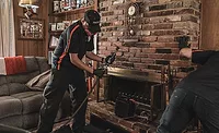 TN-Fireplace-and-Chimney-01.jpg TN Fireplace & Chimney sweeps prepare for annual cleaning.